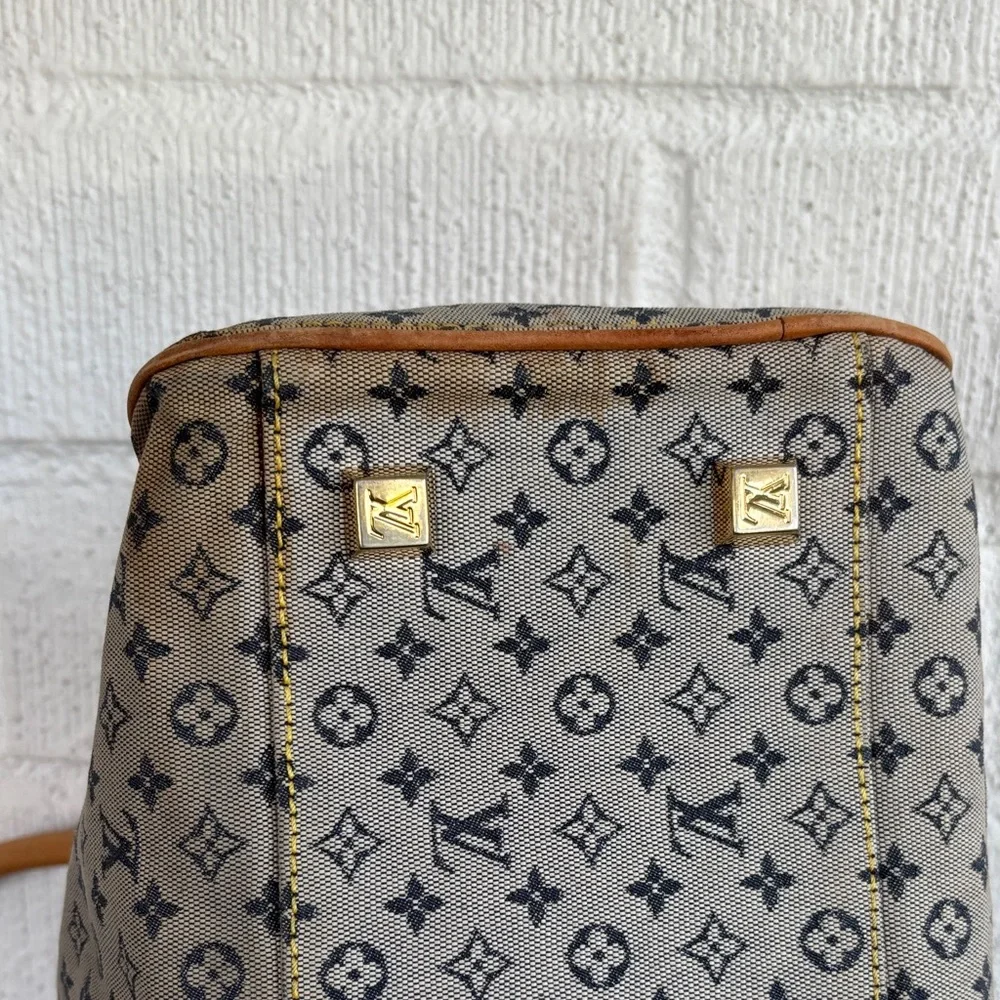 Louis Vuitton Leather Monogram Marie Hand Blue Dome Boston Bag - Picture 9 of 15